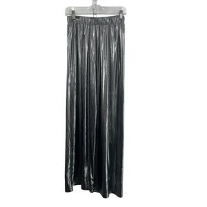 American Apparel Metallic Gunmetal Silver Women's Harem Pants S Polyester NWT